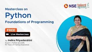 MasterClass on 'Python Foundations of Programming' | LIVE