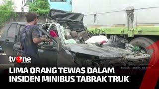 Sebuah Minibus Tabrak Truk hingga Ringsek, Lima Orang Tewas Mengenaskan | Kabar Siang tvOne