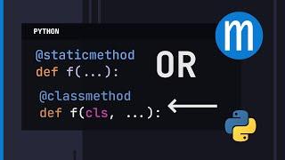 Python staticmethod and classmethod