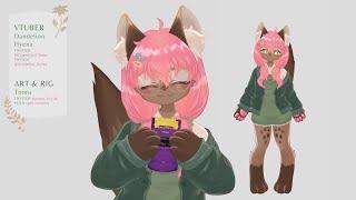 【 Live2D Showcase - Furry Vtuber model 】 Dandelion Hyena 