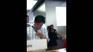 Everybody from apple store dancing