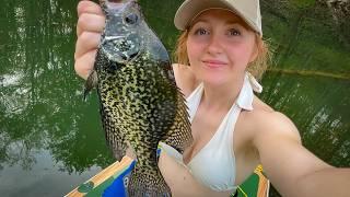 Crappie Fishing from a Paddleboard for the First Time! | Amazon SUP + Float & Jig Fishing