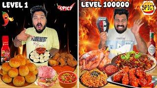 Surviving Level 1 Vs Level 100000 Spicy Foods