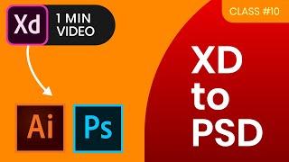 Adobe xd Export Save As .PSD format | Tutorial