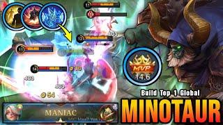 SUPER TANK!! Unkillable Minotaur MVP Plays!! - Build Top 1 Global Minotaur ~ MLBB