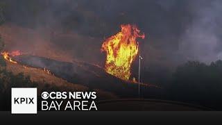 3-alarm brush fire breaks out in Oakland Hills, at least four structures involved