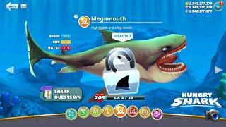 Hungry Shark World || All Sharks Unlock & Gameplay Shark Gaming - Angry Shark World - Shark Game