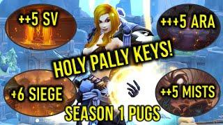 Holy Paladin Healer Mythic plus Keys WOW War Within | +5 Ara-Kara, Mists, Stonevault, +6 Siege