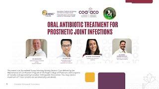 Webinar: Oral Antibiotic Treatment for Prosthetic Joint Infections