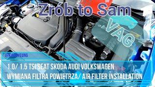 1.0 1.5 TSI Filtr powietrza Wymiana