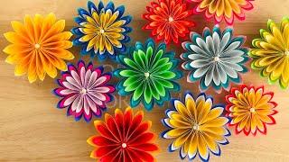 Easy Tutorial How to Make Paper Flowers. Fun Birthday Decorations, Gift Cards, Cute Party Favors.