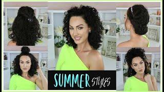 EASY SUMMER STYLES FOR CURLY HAIR | THE GLAM BELLE