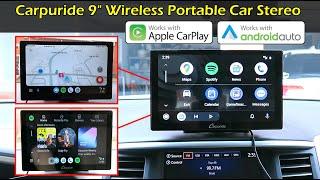 CARPURIDE 9" Display Wireless Car Stereo | Android Auto | Apply Carplay | W901