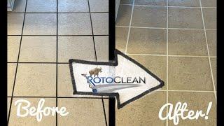 The craziest tile floor transformation ever! Tile & grout cleaning Memphis, Tennessee