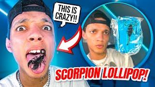 I Ate A Scorpion Lollipop! *IT WAS STILL ALIVE* 