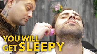 ASMR | Turkish Barber ASMR Head Massage On Long Hair Male Customer