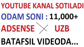 N17282 YOUTUBE KANAL SOTILADI 2023 PULATOV DILMUROD internetda pul ishlash youtube prosmotr ko'payti