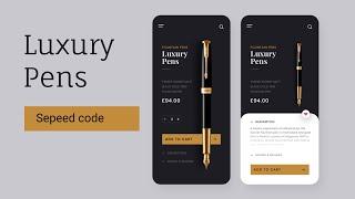 Luxury Pens UI - speed code | flutter