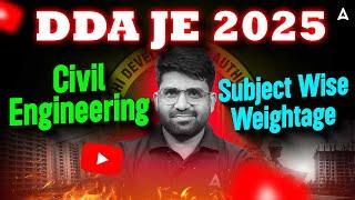 DDA JE 2025 Civil Engineering  | Subject Wise Weightage Analysis  | By Pramod Sir