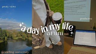 a day in my life at stirling university || realistic, first day of uni & setting into it