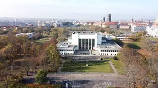 Dresden von oben: Das Deutsche Hygiene-Museum