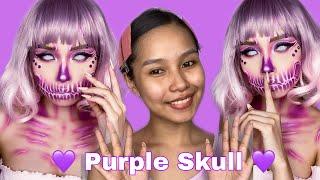  Purple Skull tutorial  using my new palette! RomsyxMermaid Beauty!