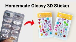 DIY Homemade Glass Stickers /how to make stickers at home/homemade 3d Stickers!