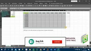 #Excel'de Veri Tablosu İle Simülasyon[Simulation with Data Table]