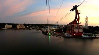 4K View - Crossing Lake Hamana at twilight! Kanzanji Ropeway in Hamamatsu City, Shizuoka Pref, Japan