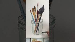 Tips for painting glass #art #watercolor #artist #arttutorial #watercolorpainting #artwork