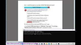 Fix VM could not initialize, 0x80070539 Hyper-V error on Windows