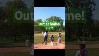 Out at the plate @AllStarSportsVids #catcher #baseball #shorts #mlb #youthbaseball #travelball