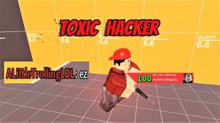 Toxic HACKER Rage Quit In Roblox Arsenal