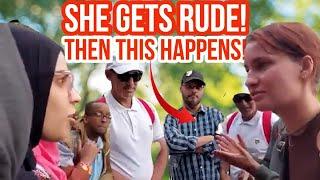 She gets rude! Then this happens! Hashim Vs Rude Girl | Speakers Corner | Hyde Park