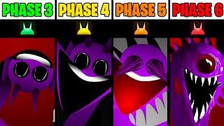 New Phase 3 VS Phase 4 VS Phase 5 VS Phase 6 in Incredibox Sprunki