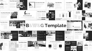 B&W&G TEMPLATE - Stylish PowerPoint Presentation - created by ExcellentSlides