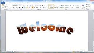 Microsoft word tutorial |How to Quickly Put an Image Inside Text in Word 2010