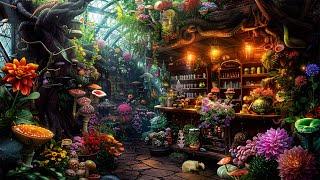 Relax and Heal w/ Enchanted Exotic Plant Shop | Gentle Flute Music & ASMR Ambience |Tinnitus, Sleep