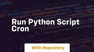 run python script cron