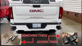 2022 GMC Sierra AT4 6.2L Before/After Resonator Delete