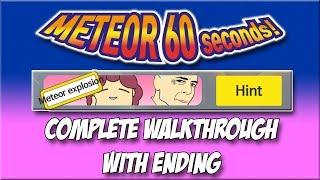 Meteor 60 Seconds!! - Meteor Explosion - Complete Walkthrough with Ending