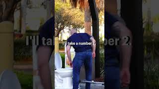 Motorized Toilet at the Drive Thru Prank!  Fart 1!  #shorts