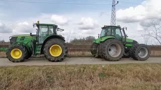 John Deere 6195M VS Deutz Fahr 180.7 profiline ASPHALT