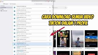 Cara cepat mendownload video TIKTOK DALAM 1 PROFIL