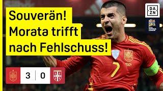 Zucker-Freistoß Baena & Wiedergutmachung von Morata: Spanien - Serbien 3:0 | Nations League | DAZN