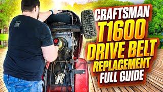 Craftsman T1600 Lawnmower Drive Belt Replacement | Replacing both drive belts.