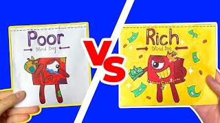 Rich VS Poor | How to Draw Numberblocks 1 on Paper