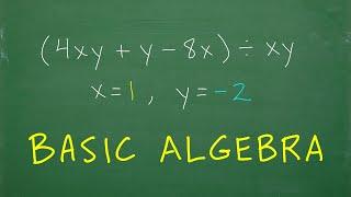 Evaluate the Variable Expression for the respective values - BASIC ALGEBRA!