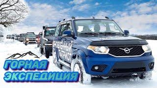 УАЗ ПАТРИОТ по глубокому снегу. Гонки на внедорожниках. UAZ PATRIOT is the Best. Snow Expedition.