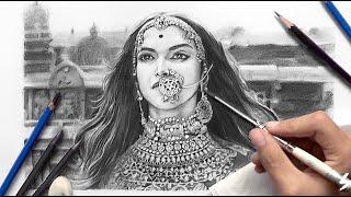 Drawing PADMAVATI (Realistic Portrait of Deepika Padukone)